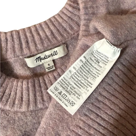 Madewell Women's Light Purple Crew Neck Sweater - Picture 5 of 7